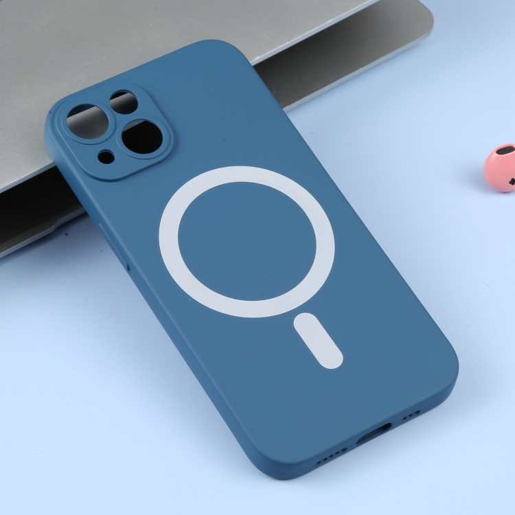  iPhone 14 Plus Skal MagSafe Liquid Silikon Blå