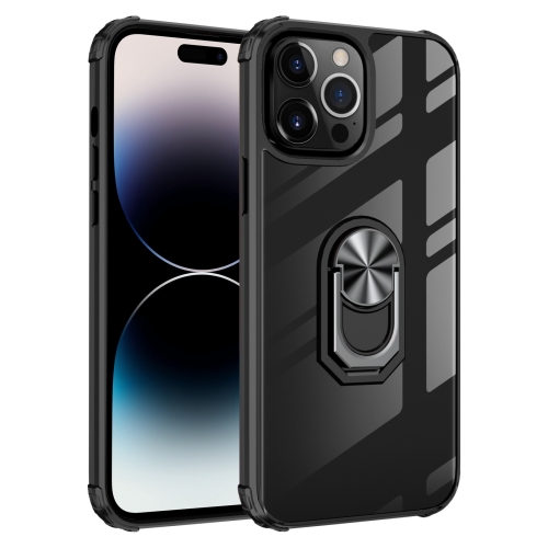  iPhone 14 Pro Skal Hybrid Armor Shockproof Ring Svart/Silver
