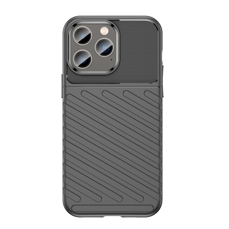  iPhone 14 Pro Skal Twill Textur TPU Svart