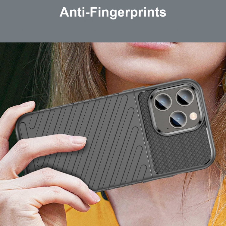  iPhone 14 Pro Skal Twill Textur TPU Svart