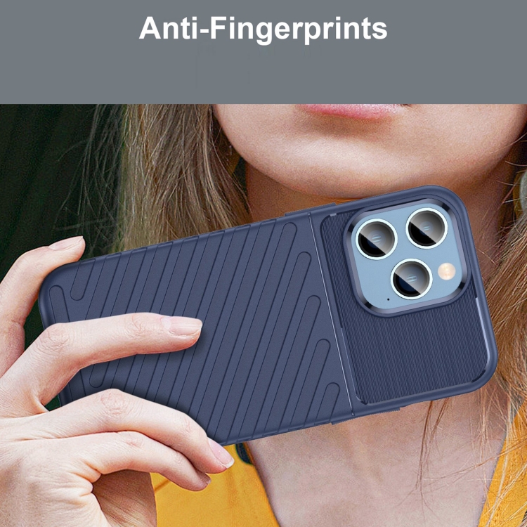  iPhone 14 Pro Skal Twill Textur TPU Blå
