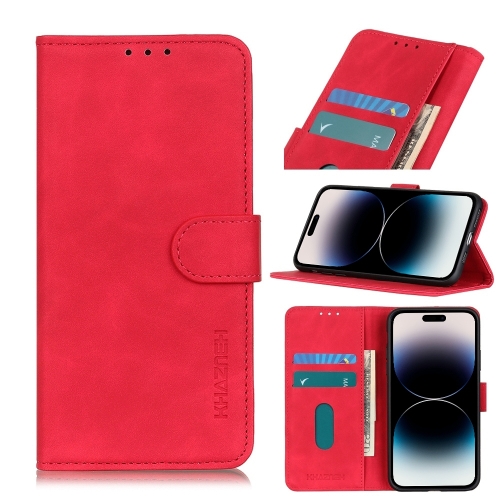 KHAZNEH KHAZNEH iPhone 14 Pro Fodral Retro Läder Röd