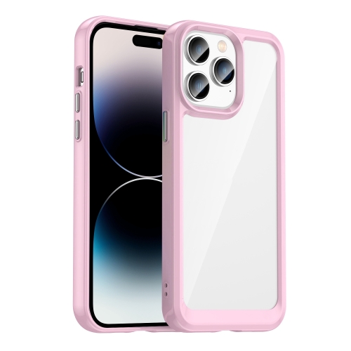  iPhone 14 Pro Skal Akryl/TPU Hybrid Rosa