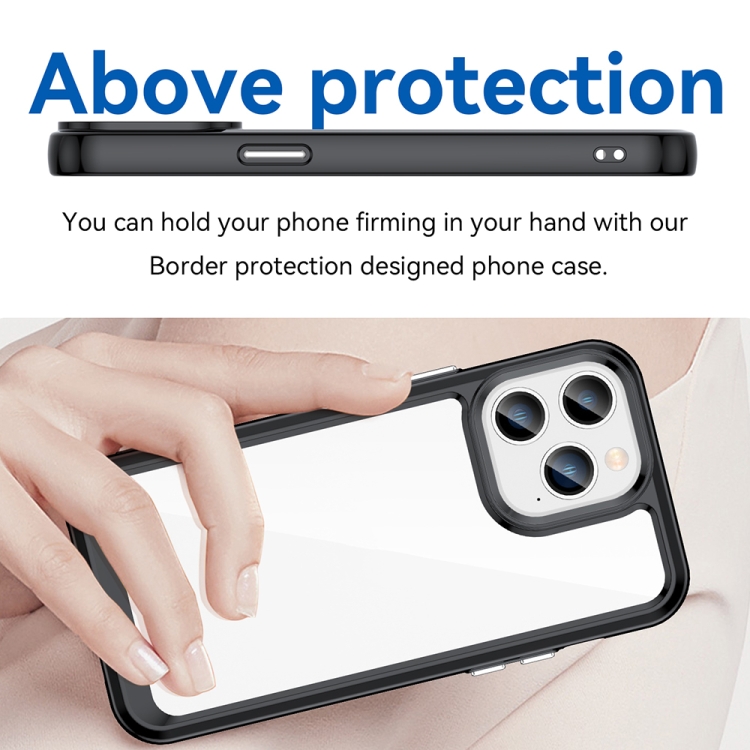  iPhone 14 Pro Skal Akryl/TPU Hybrid Svart