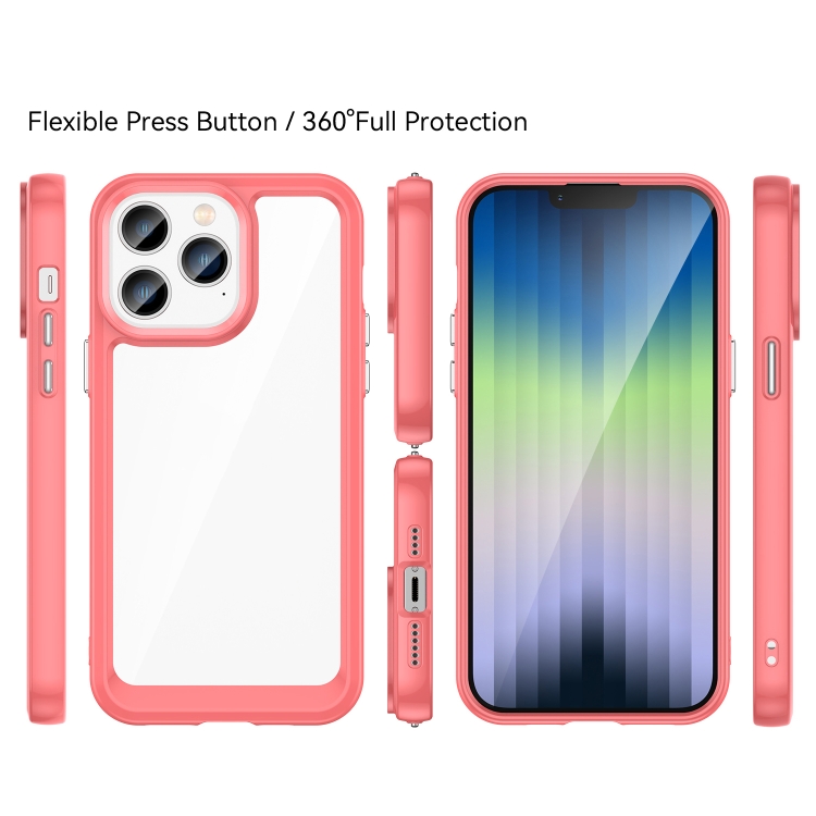  iPhone 14 Pro Skal Akryl/TPU Hybrid Orange