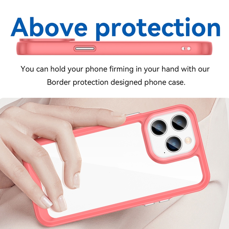  iPhone 14 Pro Skal Akryl/TPU Hybrid Orange