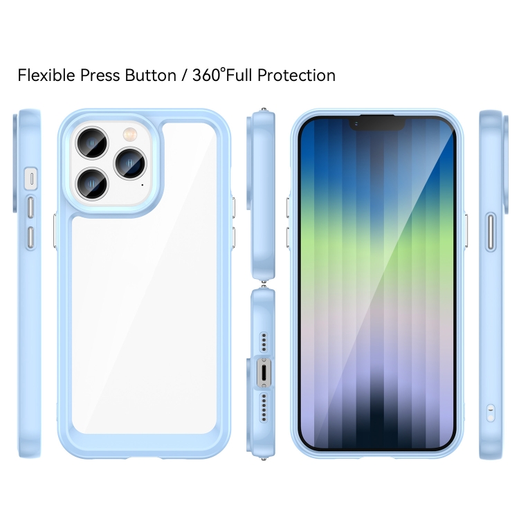  iPhone 14 Pro Skal Akryl/TPU Hybrid Blå