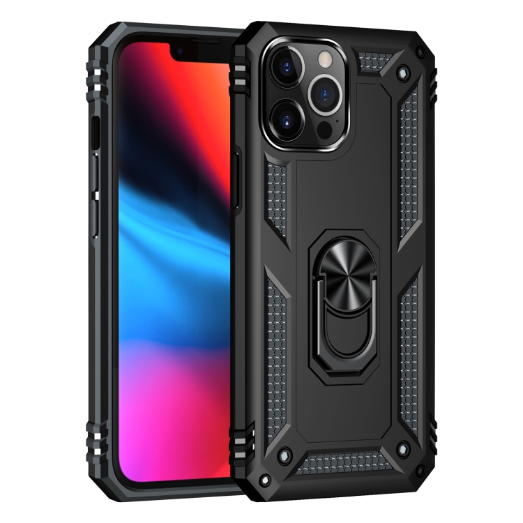  iPhone 14 Pro Skal Hybrid Armor Ring Svart