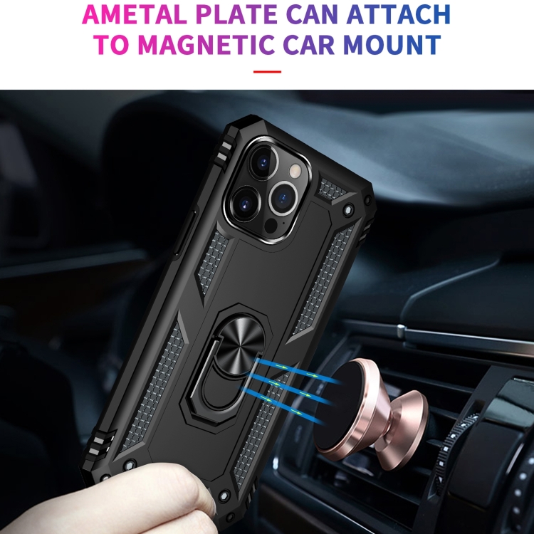  iPhone 14 Pro Skal Hybrid Armor Ring Svart