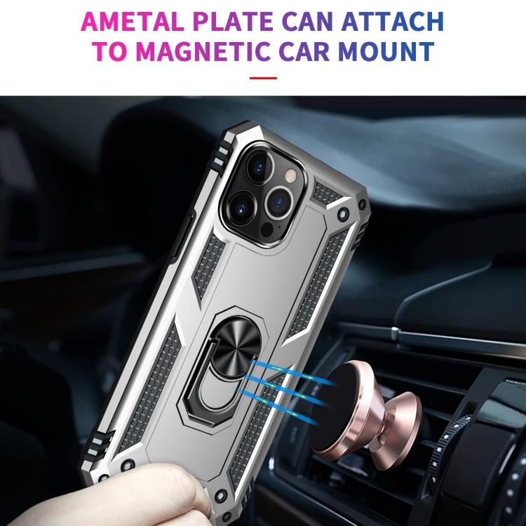  iPhone 14 Pro Skal Hybrid Armor Ring Silver