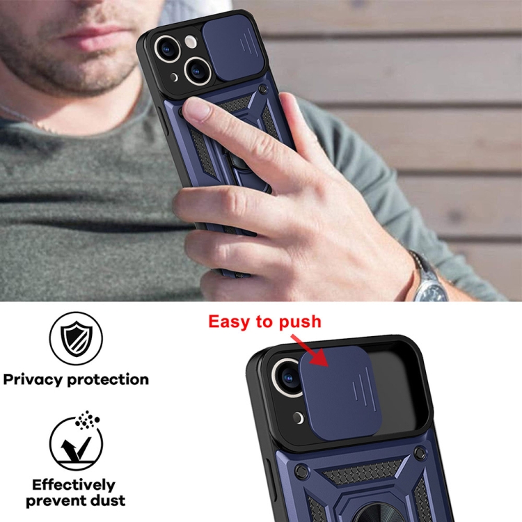 iPhone 14 Pro Skal CamShield Hybrid Ring Blå
