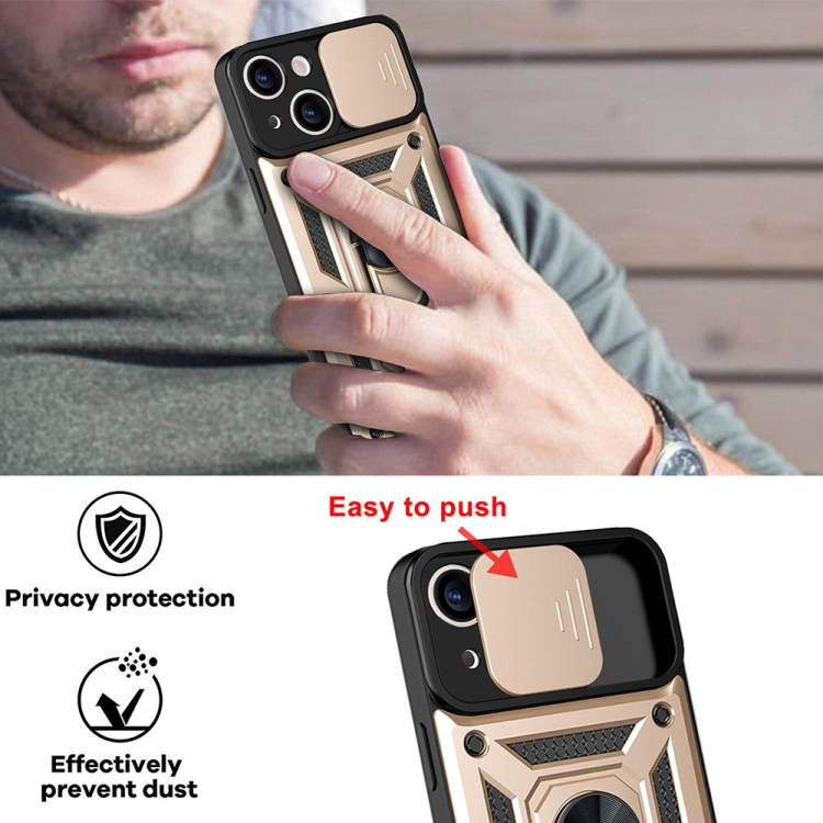  iPhone 14 Pro Skal CamShield Hybrid Ring Guld