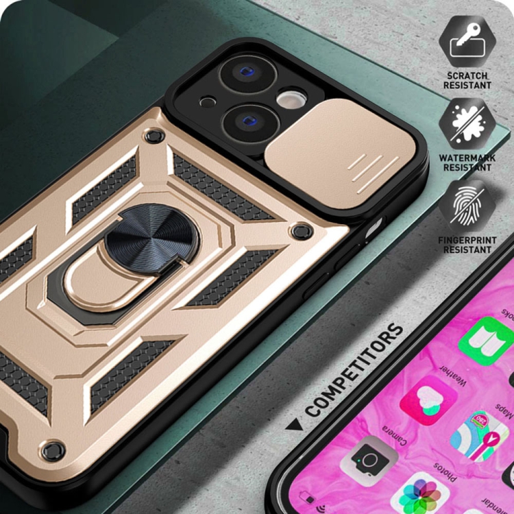  iPhone 14 Pro Skal CamShield Hybrid Ring Guld