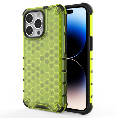  iPhone 14 Pro Skal Shockproof Honeycomb Grön