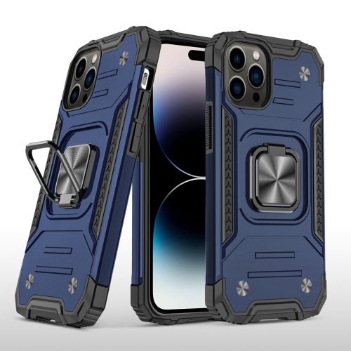 iPhone 14 Pro Skal Shockproof Hybrid Ring Blå