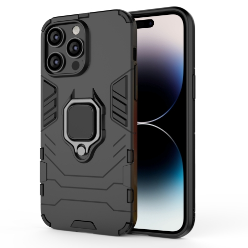  iPhone 14 Pro Skal Hybrid Ring Svart