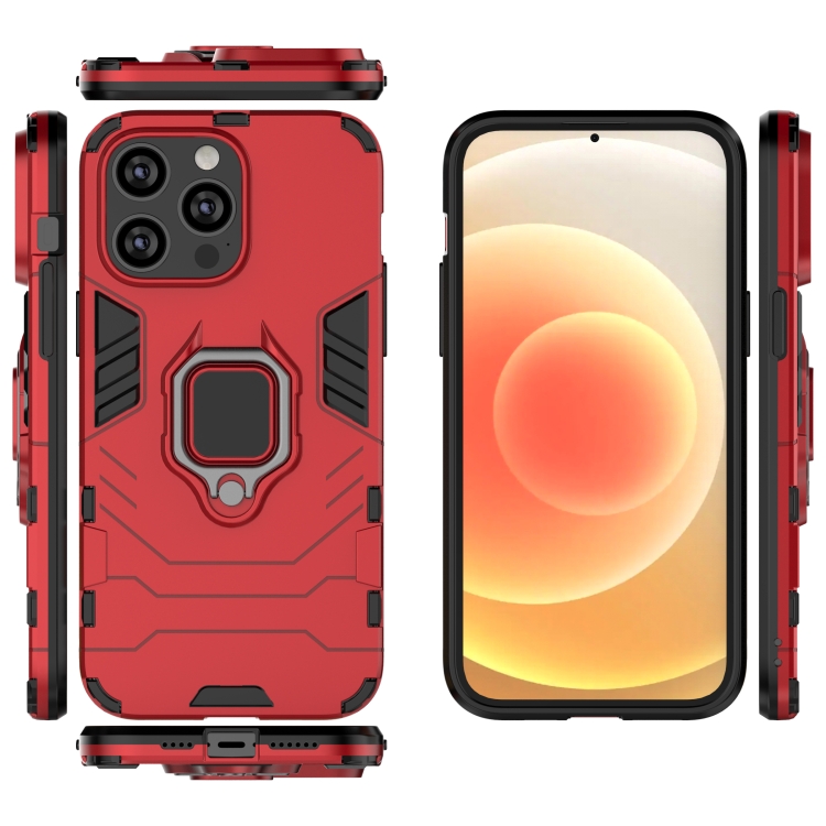  iPhone 14 Pro Skal Hybrid Ring Röd