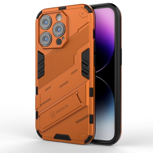  iPhone 14 Pro Skal Hybrid Med Kickstand Orange