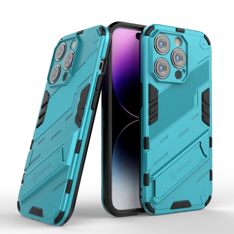  iPhone 14 Pro Skal Hybrid Med Kickstand Blå