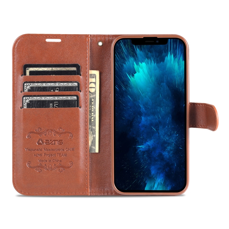 AZNS AZNS iPhone 14 Pro Fodral Läder Brun
