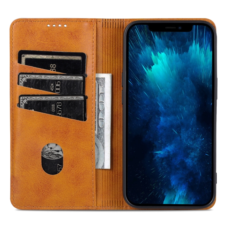 AZNS AZNS iPhone 14 Pro Fodral Flip Läder Brun