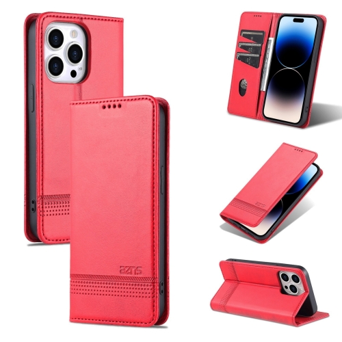 AZNS AZNS iPhone 14 Pro Fodral Flip Läder Röd