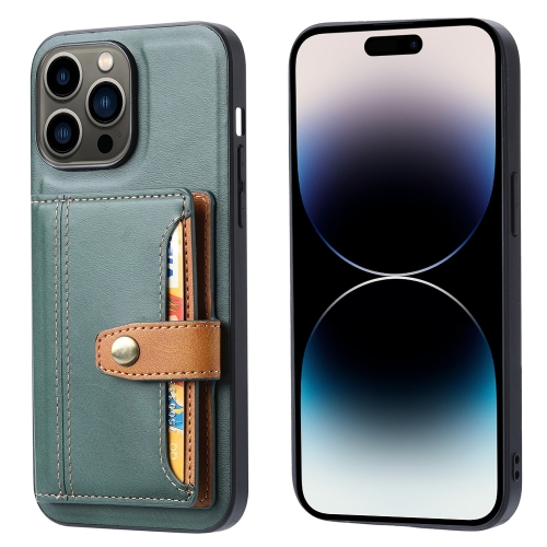  iPhone 14 Pro Skal Med Plånboksfunktion Grön