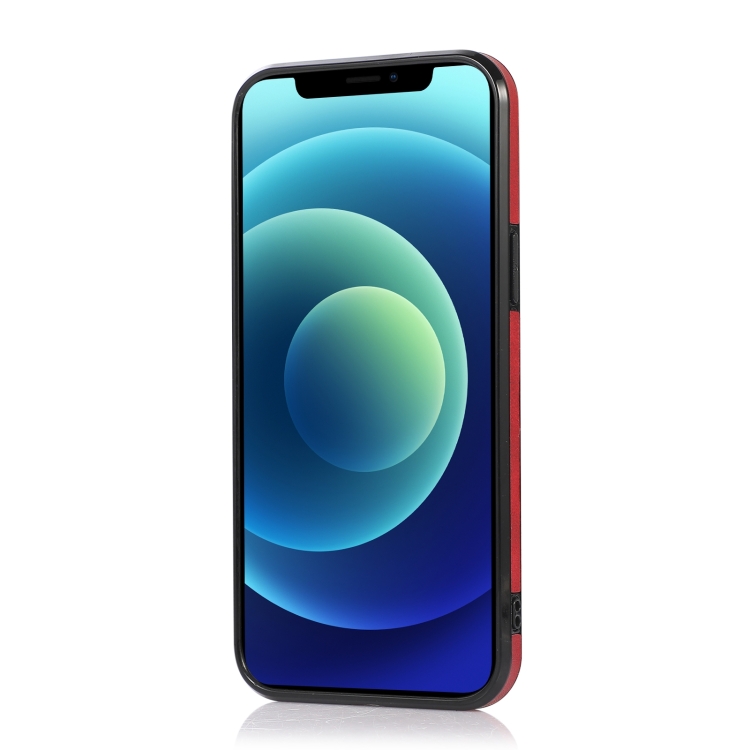  iPhone 14 Pro Skal Med Kortfack Och Magnet Röd