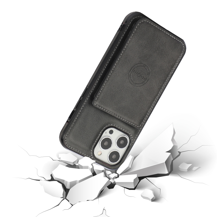  iPhone 14 Pro Skal Med Kortfack Och Magnet Svart