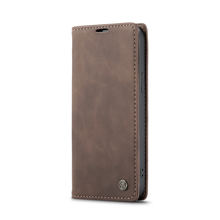 CASEME CASEME iPhone 14 Pro Fodral Retro Flip Mörk Brun