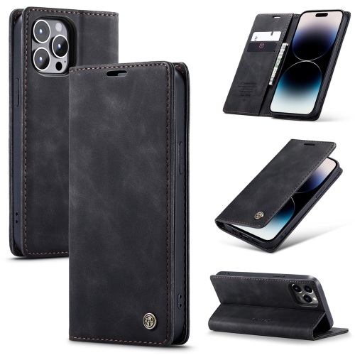 CASEME CASEME iPhone 14 Pro Fodral Retro Flip Svart