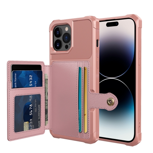  iPhone 14 Pro Skal Med Plånboksfunktion Roséguld