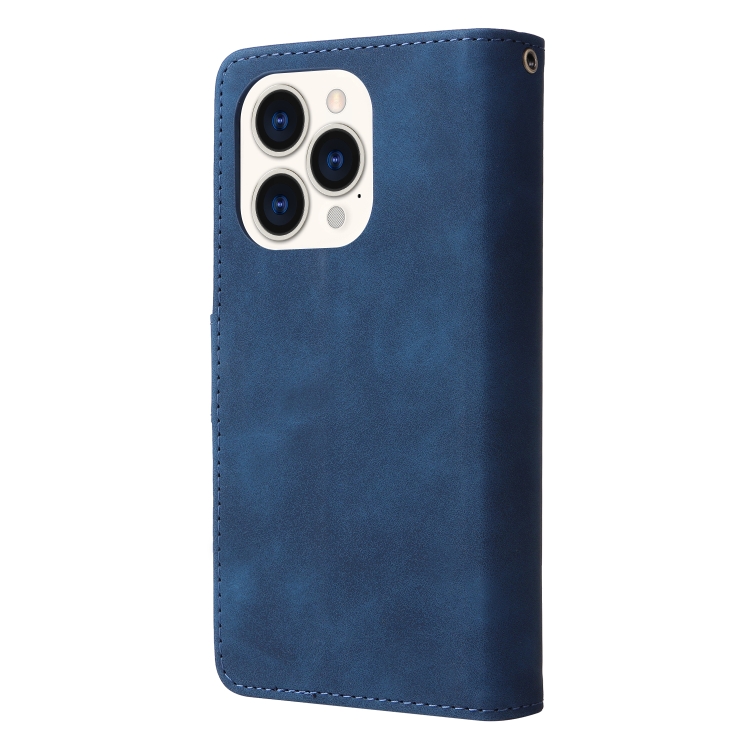  iPhone 14 Pro Fodral Flerfack Multifunktionell Blå