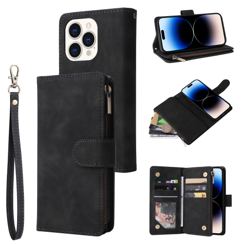  iPhone 14 Pro Fodral Flerfack Multifunktionell Svart