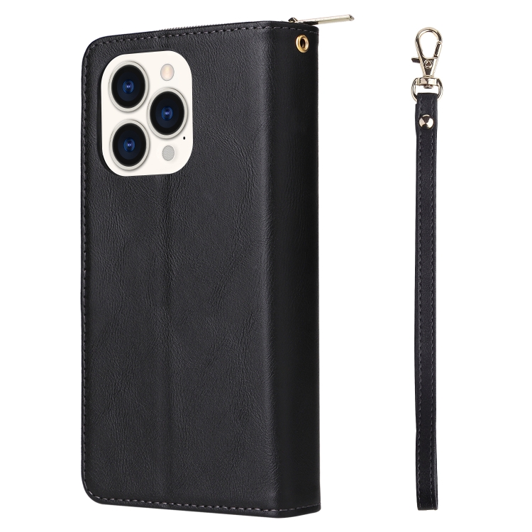 iPhone 14 Pro Fodral 9-Kort Multifunktionell Svart