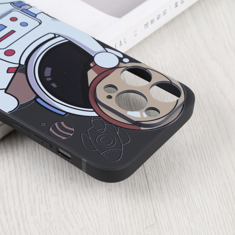  iPhone 14 Pro Skal Spaceman Svart/Beige