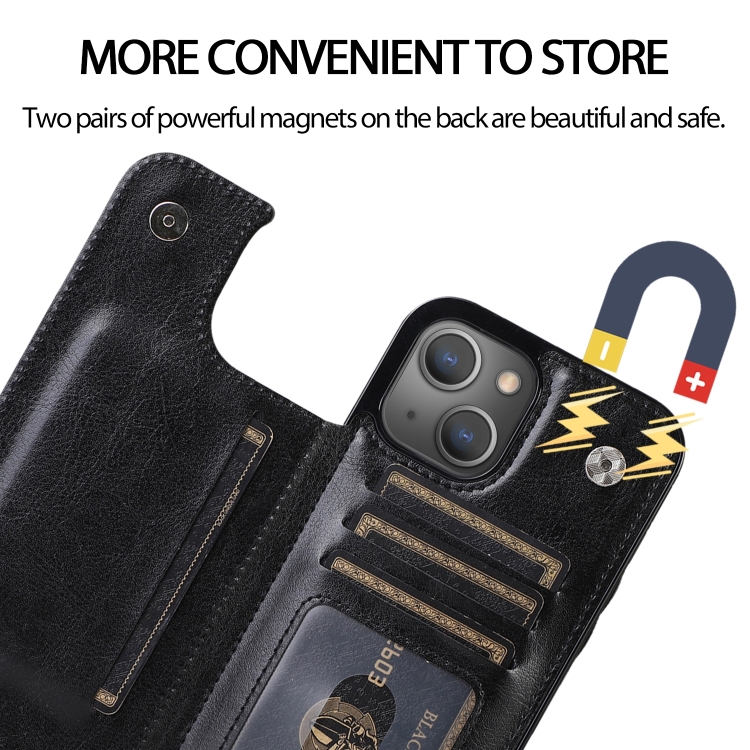 iPhone 14 Pro Skal Med Kortfack Svart