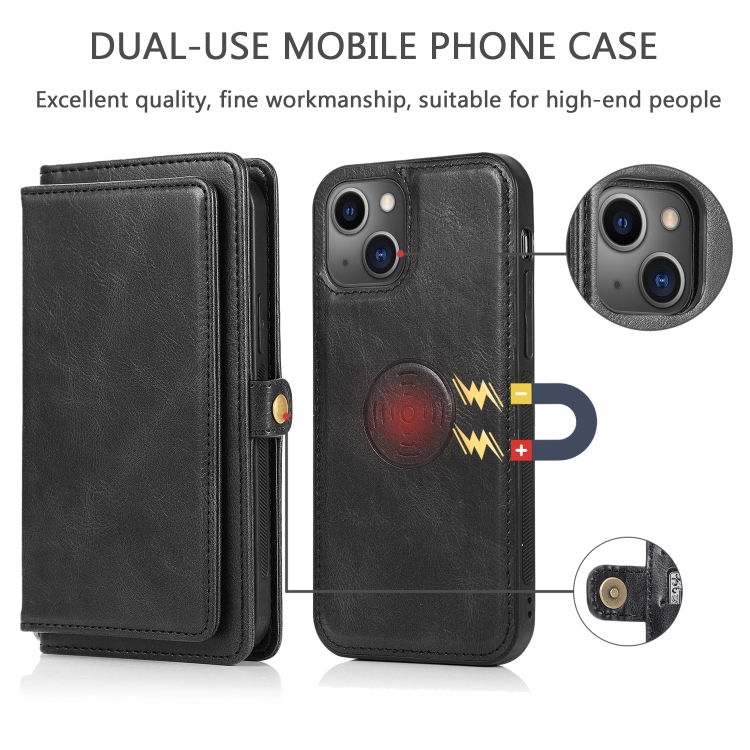  iPhone 14 Pro 2in1 Fodral Magnet Med Frontficka Svart