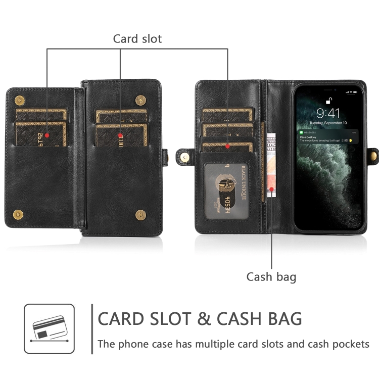  iPhone 14 Pro 2in1 Fodral Magnet Med Frontficka Svart