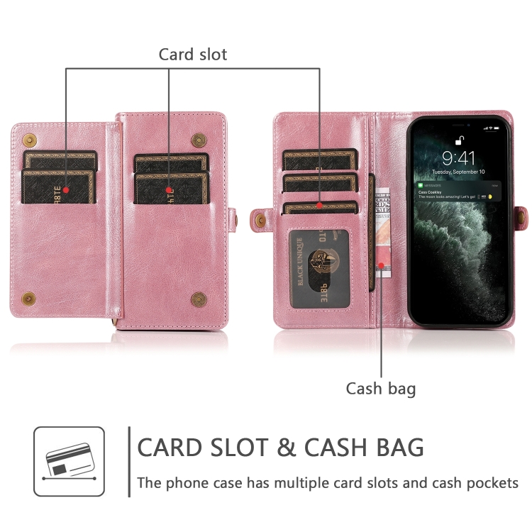  iPhone 14 Pro 2in1 Fodral Magnet Med Frontficka Roséguld