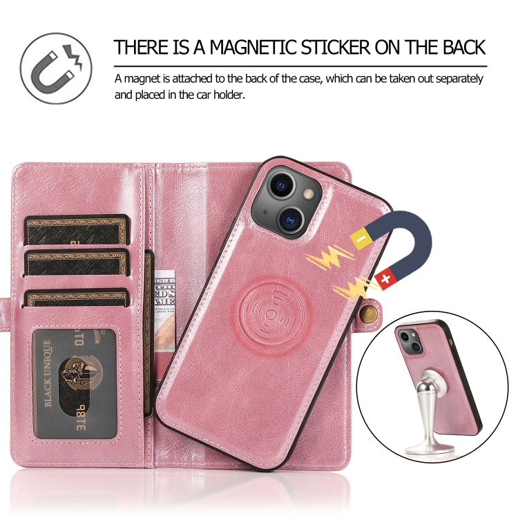 iPhone 14 Pro 2in1 Fodral Magnet Med Frontficka Roséguld