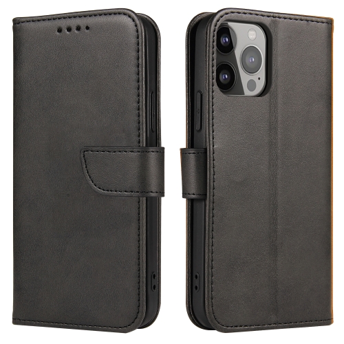  iPhone 14 Pro Fodral Klassiskt Läder Svart