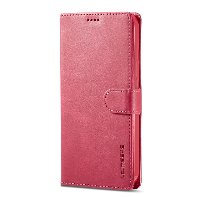 LC.IMEEKE LC.IMEEKE iPhone 14 Pro Fodral Läder Röd/Rosa