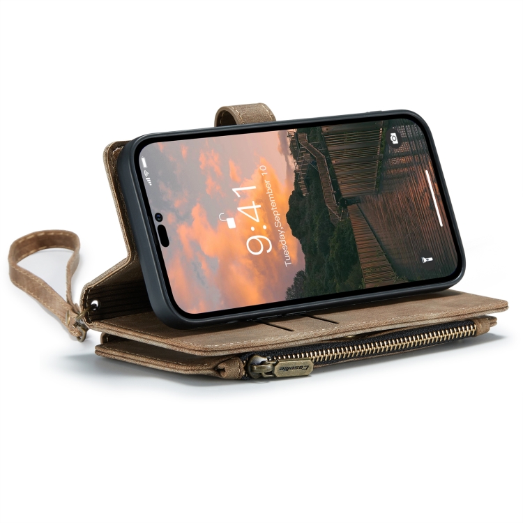CASEME CASEME iPhone 14 Pro Fodral Multifunktionell Brun