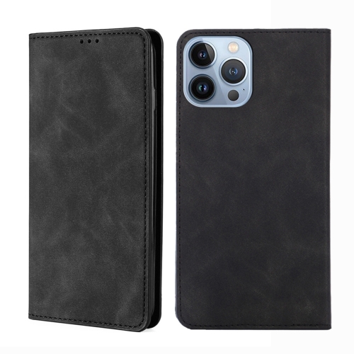  iPhone 14 Pro Fodral Skin Touch Flip Svart