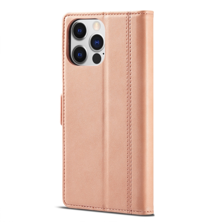 LC.IMEEKE LC.IMEEKE iPhone 14 Pro Fodral Med Magnetisk Stängning Roséguld
