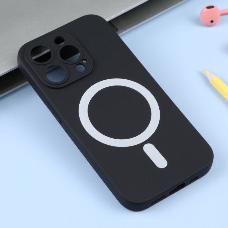  iPhone 14 Pro Skal Liquid MagSafe Silikon Svart