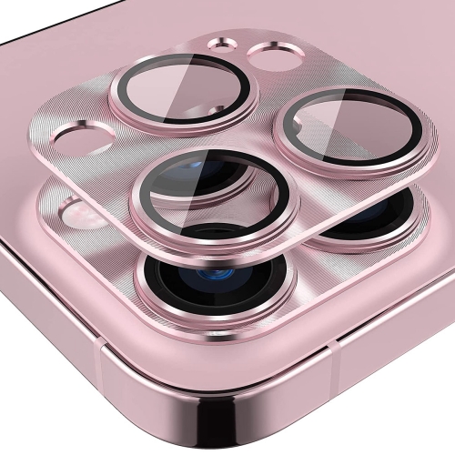 ENKAY ENKAY iPhone 14 Pro / 14 Pro Max Linsskydd Aluminium Rosa