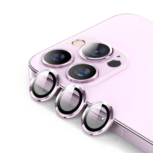 ENKAY ENKAY iPhone 14 Pro / 14 Pro Max Linsskydd Metall Ring Lila