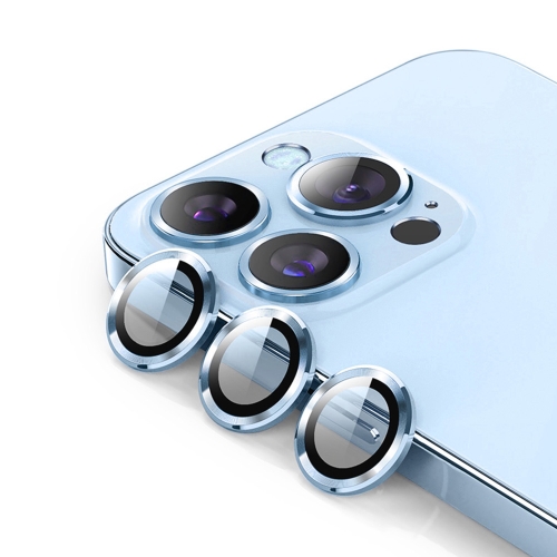 ENKAY ENKAY iPhone 14 Pro / 14 Pro Max Linsskydd Metall Ring Sierra Blue
